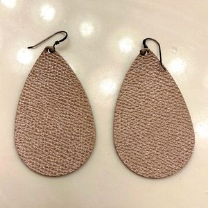 Nickel and Suede Earrings Teardrop Earings